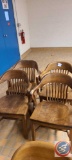 (4) Heavy Duty wood Chairs .