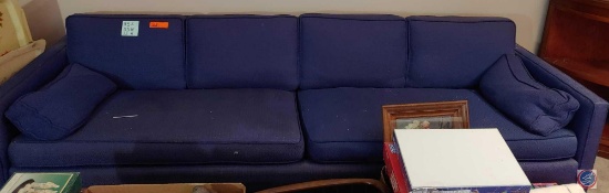 Navy colored sofa 95L x 33W x 22H...