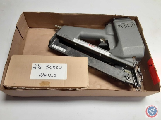 (1) Senco Nail Gun Model SFNII,Box of...21/2 Screw Nails