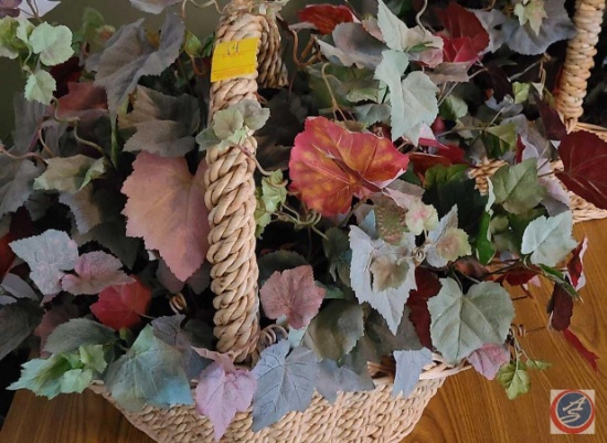 (1) Basket with Beautiful Decorative Multi-Color Vines.Basket is 21"HX19"L