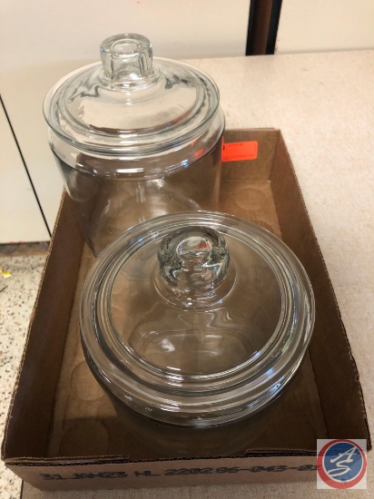 (2) Glass Canisters.