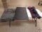 Ultimate Support Systems folding table in bag, 2 Foldable Lawn Chairs in Bags.