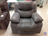 Leather Rocker Recliner approx measurements are: 42X33X42.