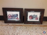 (2) Framed Antique Tractor Pictures Approx Measurements are: 28X15.