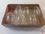 (1) Flat containing 6 wine glasses.