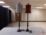 (2) Tabletop tall lamps