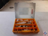 17 Compartment container with various screws, locks, and hinges....