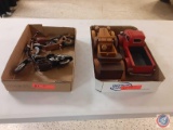 (1) Wood Motorbike Toy, (1) Vintage Motorcycle Model, (1) Vintage Wood Old Time Car Model, (1)