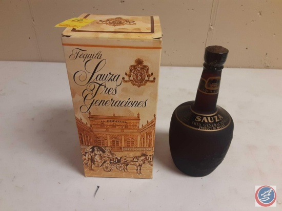 (1) Original Box and Bottle of Tequila Laura Tres est. in 1873 Generaciones Sauza a product of