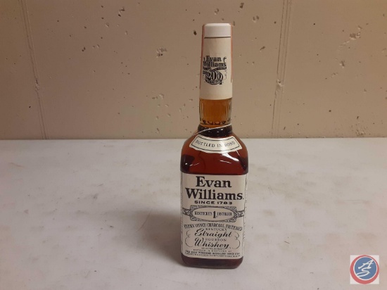 (1) Bottle Evan Williams Since 1783, Kentucky Straight Bourbon Whiskey, Every Once Charcoal