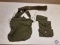 US Army belt with three pouches that say U.S on them, with bag...