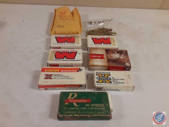(50) rounds of 220,(20) rounds of 257 Roberts,(40) rounds of 6.5 257 Roberts,(18) rounds of 7.62x51