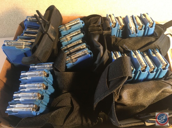 (5) Pouches w/Shoulder Strap and 5-UTM Blue Magazines Loaded 30 Round Capacity of...5.56mm Battlefie