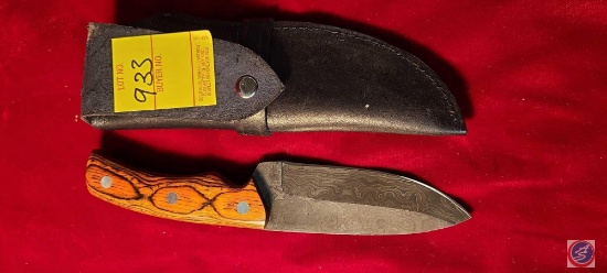 Handmade Damascus Bushcraft Knife. 1095 to 15N20 High Carbon Steel.... Canadian Ash Gears. ...