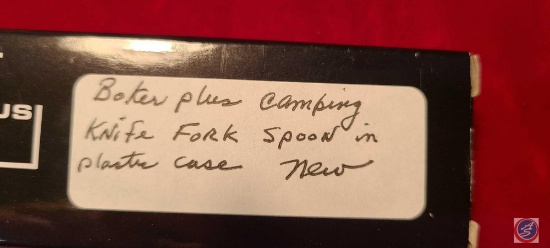 Boker Plus Camping Knife, Fork and Spoon in plastic case NIB