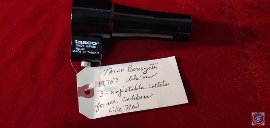 Tasco Boresighteo... 1970's Like New 3-Adjustable Collets for All Calibers.