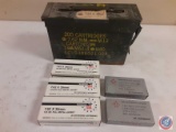 (100) rounds of 7.62 x 39 mm assorted brands with ammunition can