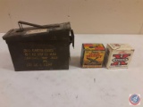 (75) 12 gauge shells assorted brands with ammunition can