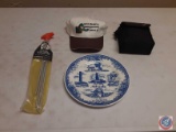 state capitol Nebraska plate, 36 caliber black powder cleaning rod Guns Unlimited cap and a set of