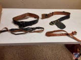 (4) leather belts