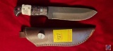 Damascus Knife w/ sheath