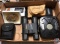 (1) Flat Radio, Binoculars, Weather...Band Radio, Tri Pod, Eagel Buckle, Sony Cyber 7.2 Mega Pixels