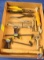 (1) Flat with Mallet, quick grip clamps, Air blowing nozzle, combination wrenches, pliers, vise