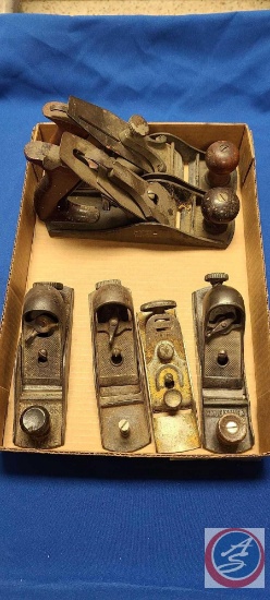 (1) Flat of Vintage assorted Wood Planes.