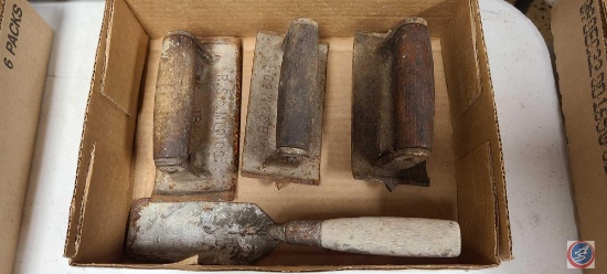 (1) Flat of Vintage Concrete Tools.