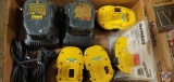 (1) Flat of (6) DeWalt 14.4volt......rechargable battery packs....