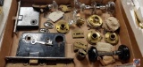 (1) Flat full of assorted doorknobs, door locks and misc items to work on doors.......