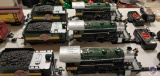 (3) North Western Train train sets with G Scale Power Pack, Includes locomotive, car, caboose and
