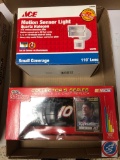 (1) Flat containing Ace Motion Sensor Light Quartz Halogen, Collector's Series Nascar...Chase Race.