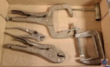 (1) Flat containing Pilot Clamp, Chain saw 3-n-1, C Clamp, Vise-Grip, Pliers.