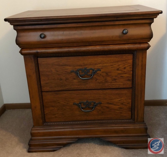 (1) Largo Wood... 3 drawer night stand, approx. measurements 28"LX18.5WX29.5H, (1) Largo Wood 6 draw