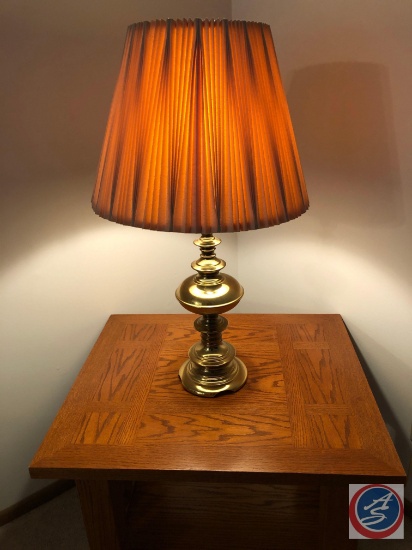 Solid Brass Lamp w/Shade ...