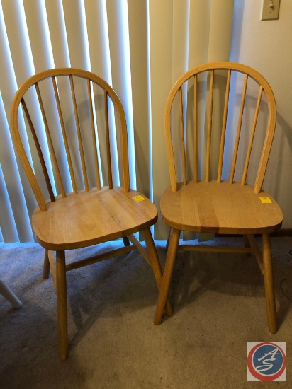 (2) Wooden Chairs