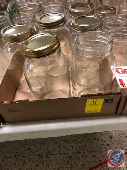 Flat of canning jars