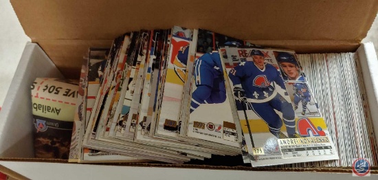 2 boxes of hockey trading cards one Box ultra low from 94 to 95 other Box upper deck 92-91 cards 1