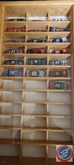 Shadow Box with 16 small nascars