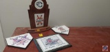 (4) various champion trophy plaques