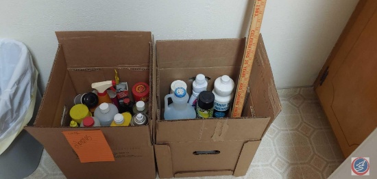 (2) boxes of assorted cleaning Supplies (NO SHIPPING)