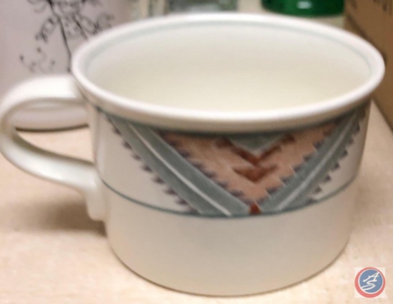 Mikasa Intaglio coffee cups,...Mikasa Santa fe covered...dishes, bowls. There are boxes of...these