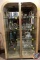 Five shelf curio cabinet with eight glass shelves, 78 inches in height, 45 1/2 inches length, 16