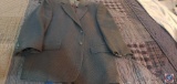 Assorted men's sport coats and suit jackets, some with pants ranging in size 38-42, length approx