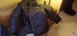 An North Face men's winter jacket with hood black size large, men's Tommy Hilfiger multi-colored
