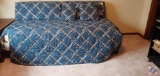 {{2X$BID}} (2) twin beds with matching bed spreads and big pillows to make them like couches, also
