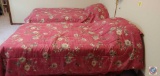 {{2X$BID}} Twin Beds with bedding and pillows, Sacro Support Mattress. Small Night Table.