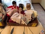 Assortment of collector dolls (little women), handmaid Israel Collector doll, a California snowman