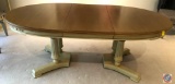 Oval dining room table, (approx. measurement...78?L X 38.5